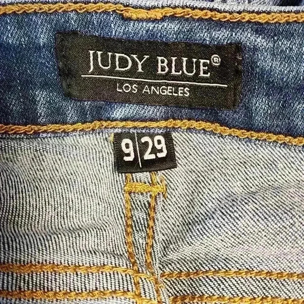 Judy Blue Distressed Buffalo Plaid Skinny Jeans Size 9/29 - Picture 12 of 15